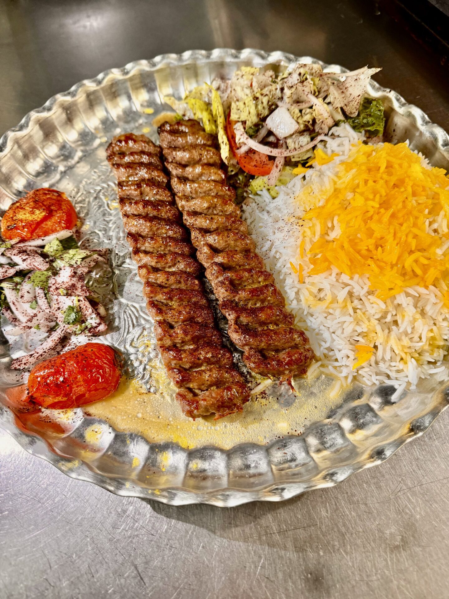  top view table full of delicious food composition